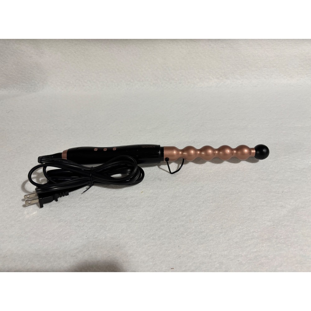 KIPOZI Bubble Curling Wand Rose Gold Ceramic Hair Waver Beach Waves Digital